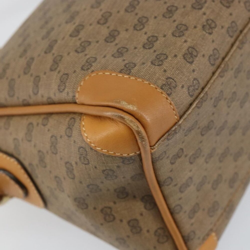 Authentic GUCCI Micro GG Supreme Shoulder Bag PVC Beige Gold - Picture 6 of 16